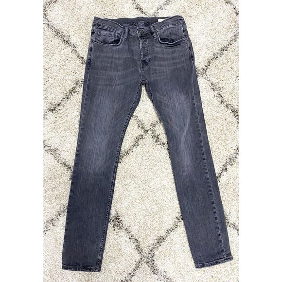 All Saints Grey Cigarette Button Fly Jeans Size 32 - Picture 2 of 6